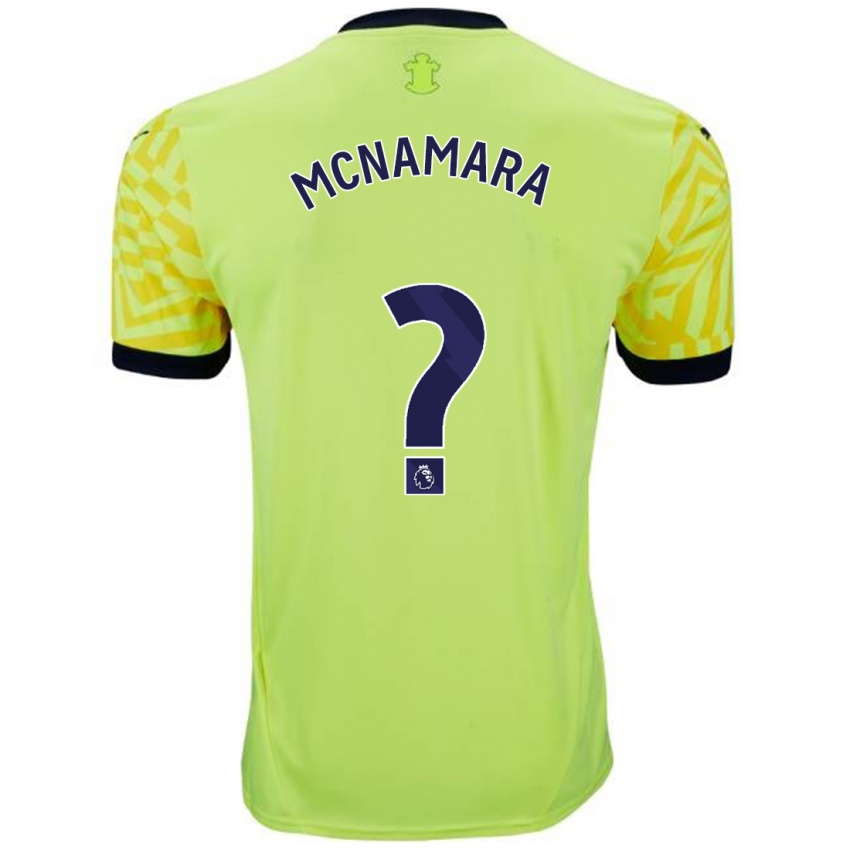 Børn Josh Mcnamara #0 Gul Udebane Spillertrøjer 2024/25 Trøje T-Shirt