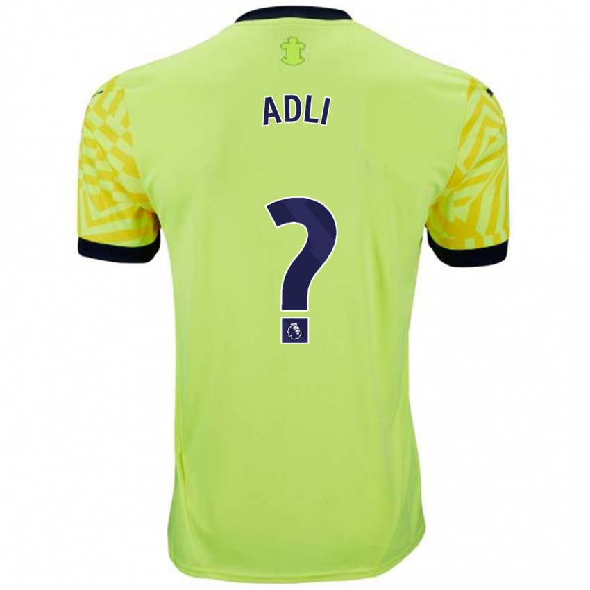 Børn Mohamed Adli #0 Gul Udebane Spillertrøjer 2024/25 Trøje T-Shirt