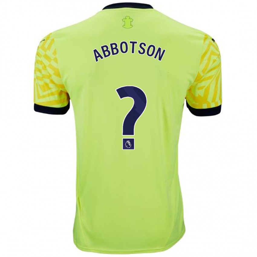 Børn Oscar Abbotson #0 Gul Udebane Spillertrøjer 2024/25 Trøje T-Shirt