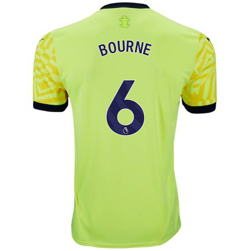 Børn Tara Bourne #6 Gul Udebane Spillertrøjer 2024/25 Trøje T-Shirt