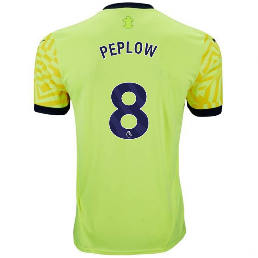 Børn Chloe Peplow #8 Gul Udebane Spillertrøjer 2024/25 Trøje T-Shirt