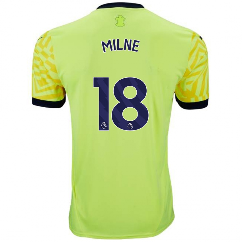 Børn Isabel Milne #18 Gul Udebane Spillertrøjer 2024/25 Trøje T-Shirt