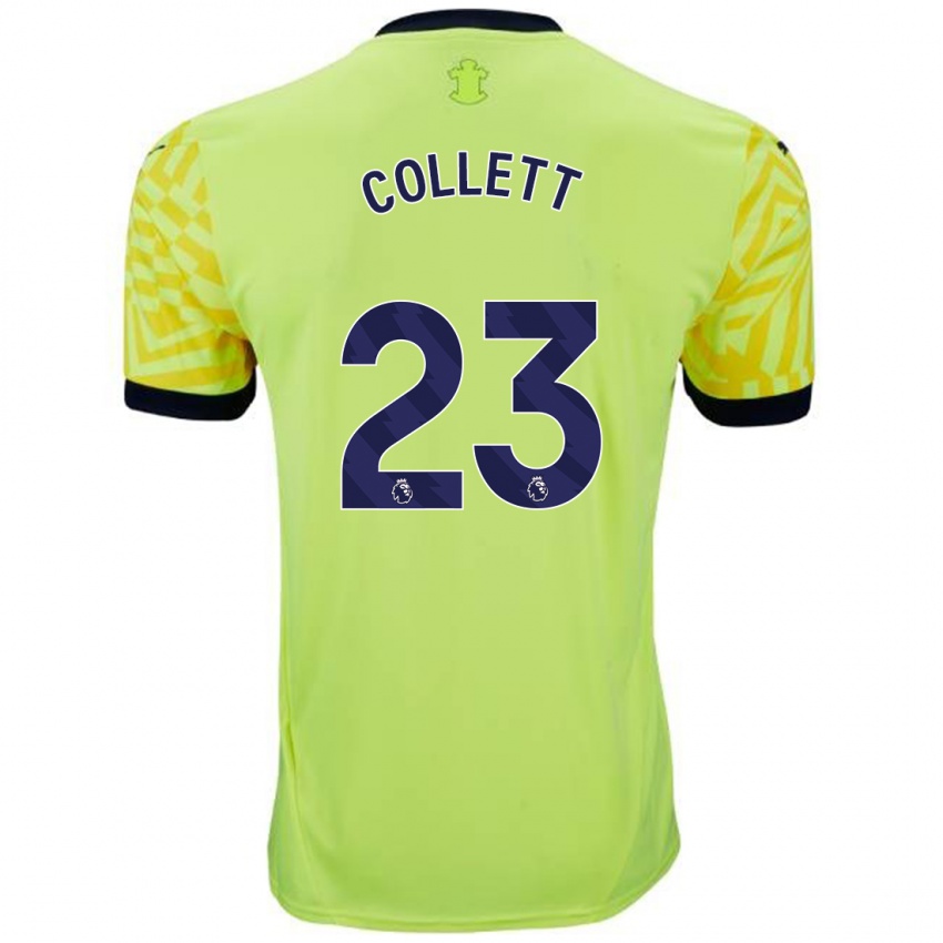 Børn Megan Collett #23 Gul Udebane Spillertrøjer 2024/25 Trøje T-Shirt