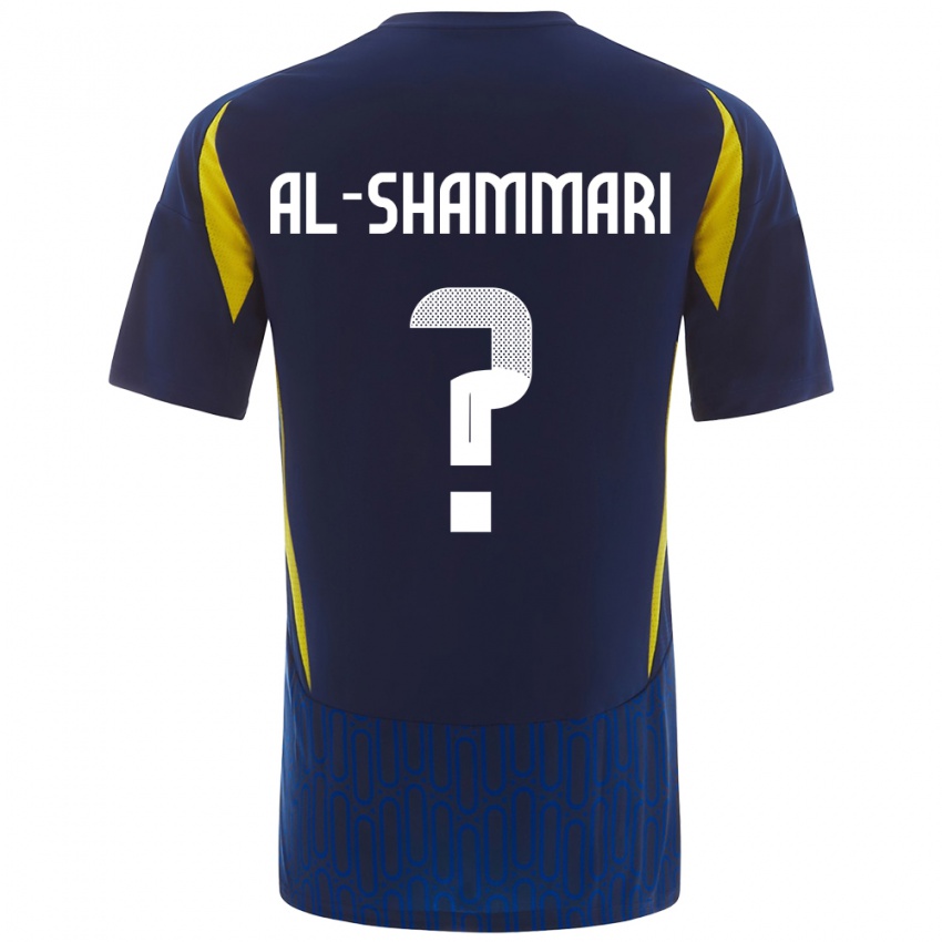 Børn Mansour Al-Shammari #0 Blå Gul Udebane Spillertrøjer 2024/25 Trøje T-Shirt