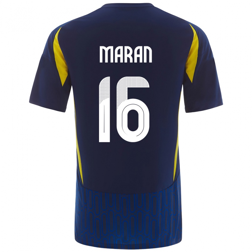 Børn Mohammed Maran #16 Blå Gul Udebane Spillertrøjer 2024/25 Trøje T-Shirt