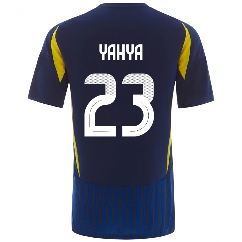 Børn Ayman Yahya #23 Blå Gul Udebane Spillertrøjer 2024/25 Trøje T-Shirt