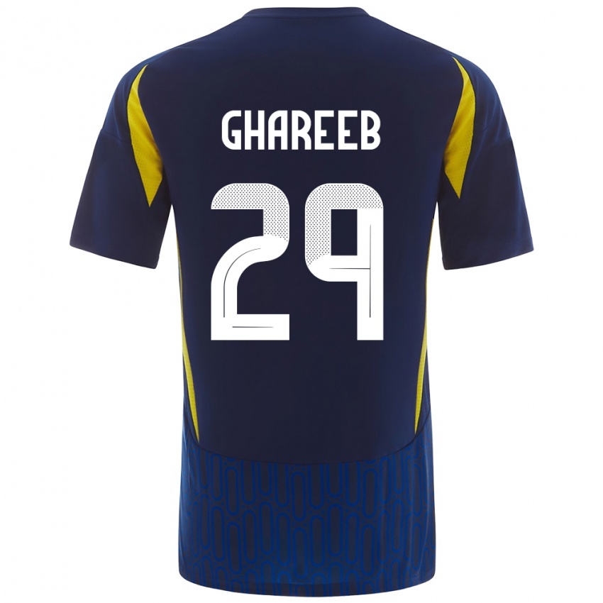 Børn Abdulrahman Ghareeb #29 Blå Gul Udebane Spillertrøjer 2024/25 Trøje T-Shirt