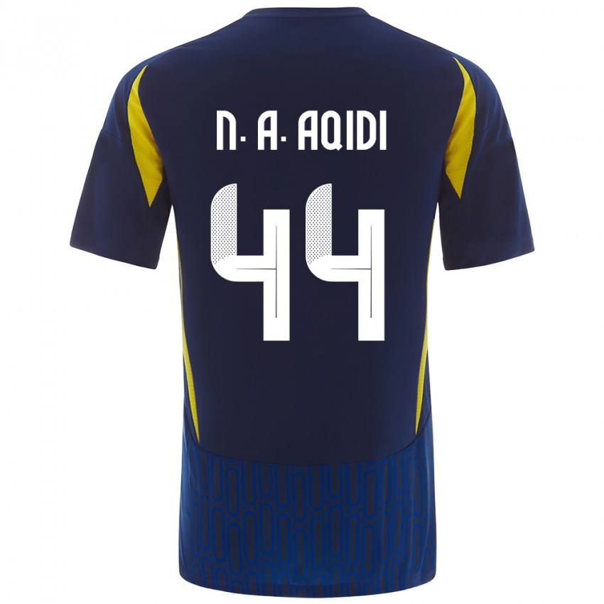 Børn Nawaf Al-Aqidi #44 Blå Gul Udebane Spillertrøjer 2024/25 Trøje T-Shirt