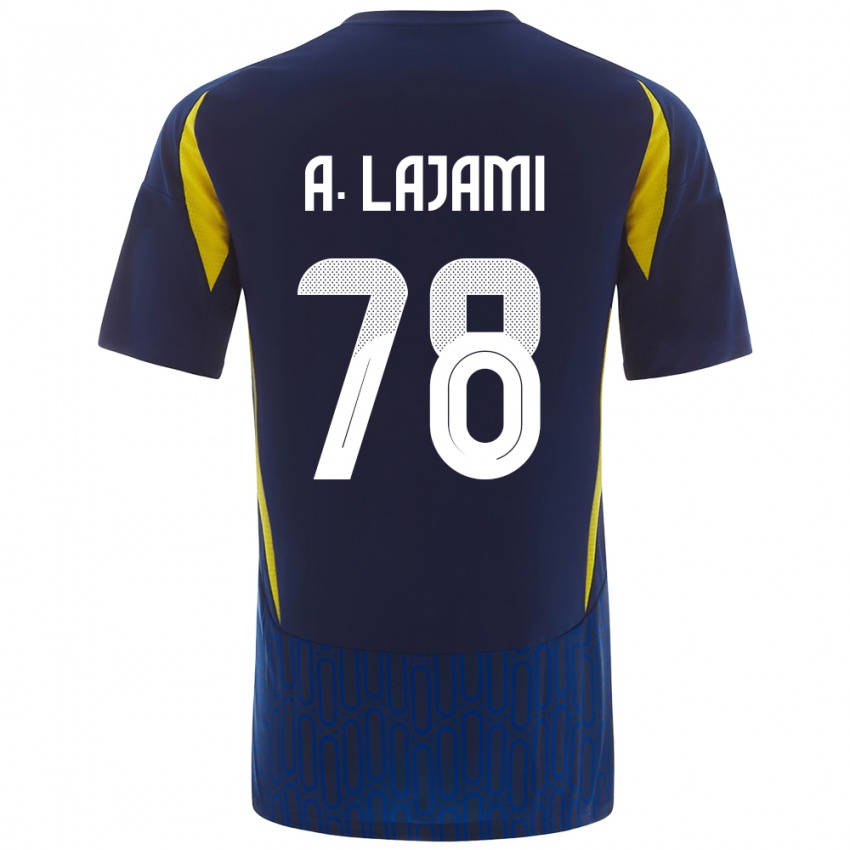 Børn Ali Lajami #78 Blå Gul Udebane Spillertrøjer 2024/25 Trøje T-Shirt