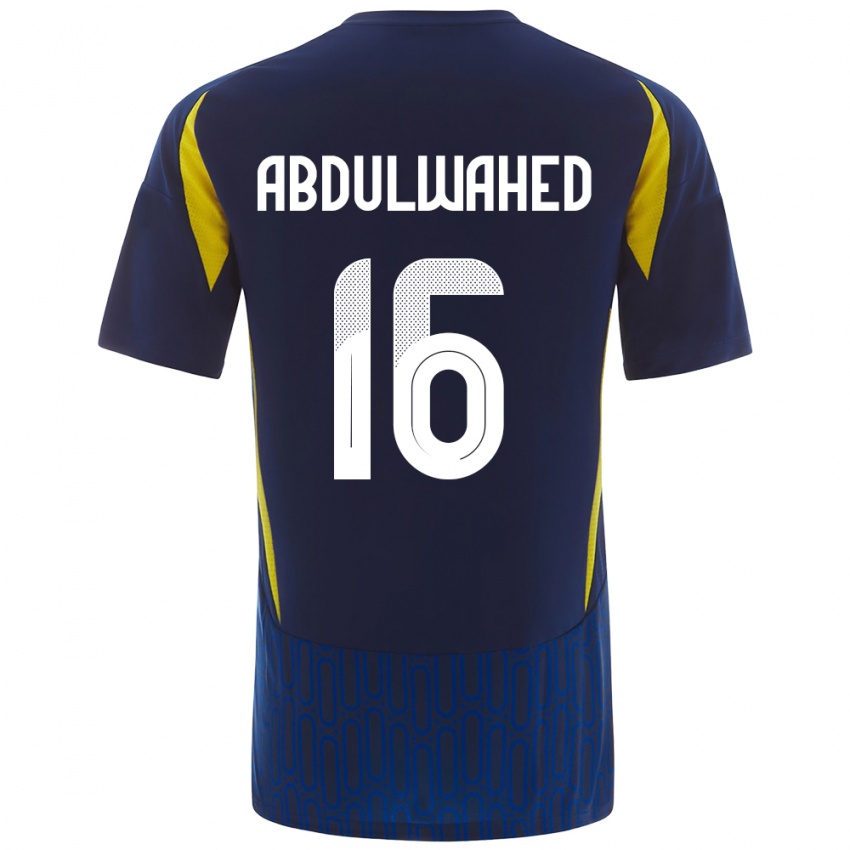 Børn Ghader Abdulwahed #16 Blå Gul Udebane Spillertrøjer 2024/25 Trøje T-Shirt