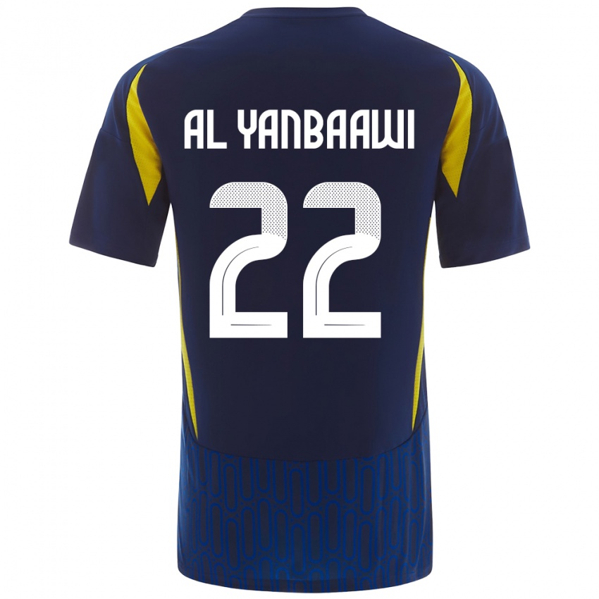 Børn Tahani Al-Yanbaawi #22 Blå Gul Udebane Spillertrøjer 2024/25 Trøje T-Shirt