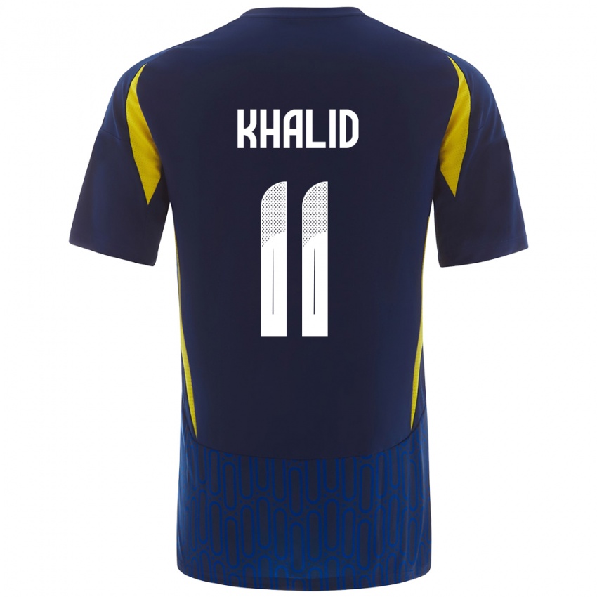 Børn Khalid Al-Ghannam #11 Blå Gul Udebane Spillertrøjer 2024/25 Trøje T-Shirt