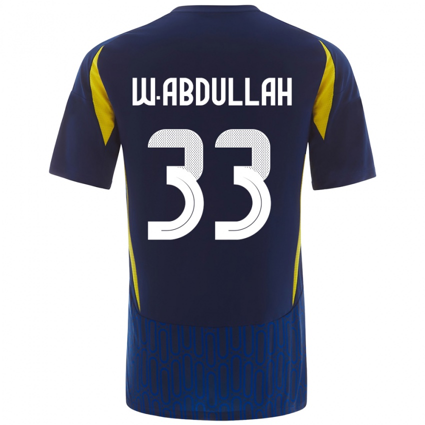 Børn Waleed Abdullah #33 Blå Gul Udebane Spillertrøjer 2024/25 Trøje T-Shirt