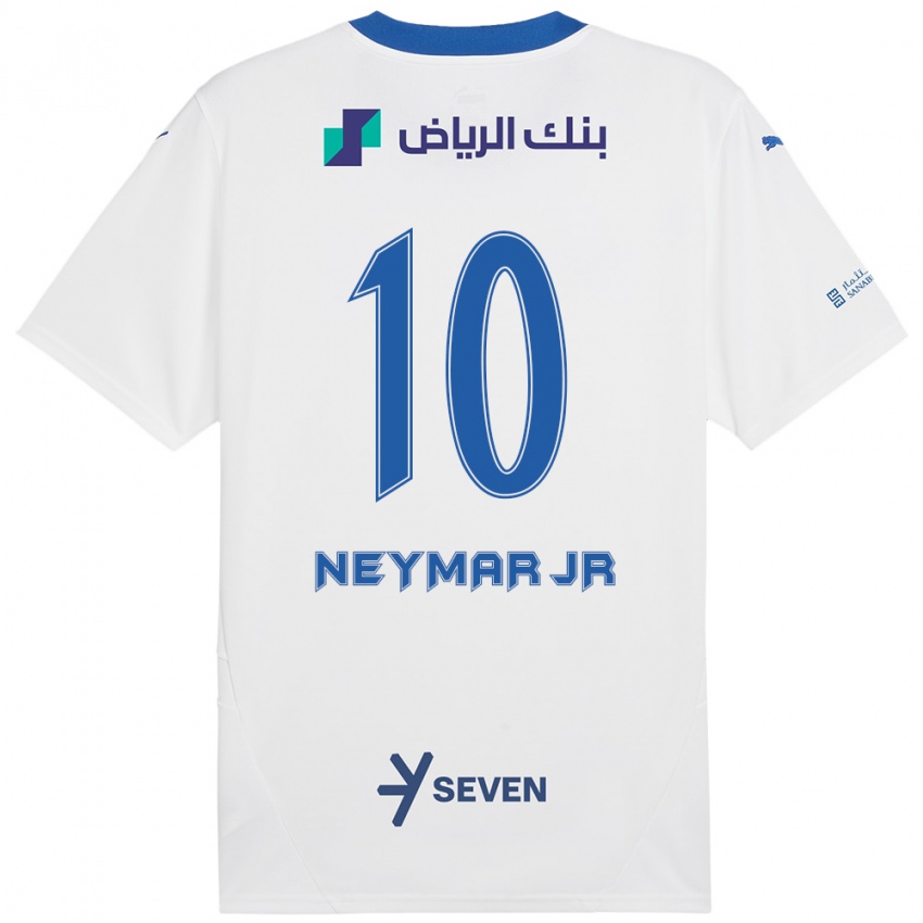 Børn Neymar #10 Hvid Blå Udebane Spillertrøjer 2024/25 Trøje T-Shirt