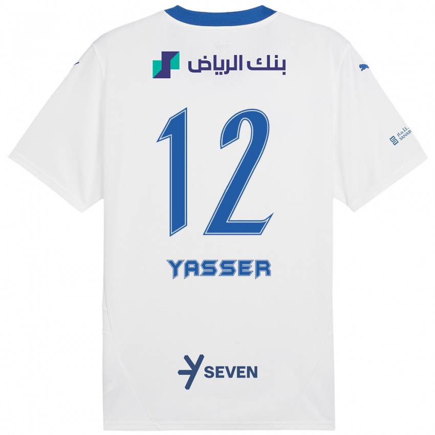 Børn Yasser Al-Shahrani #12 Hvid Blå Udebane Spillertrøjer 2024/25 Trøje T-Shirt