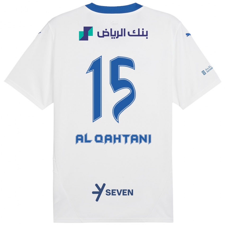 Børn Mohammed Al-Qahtani #15 Hvid Blå Udebane Spillertrøjer 2024/25 Trøje T-Shirt