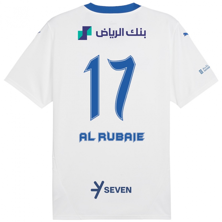 Børn Mohammed Al-Rubaie #17 Hvid Blå Udebane Spillertrøjer 2024/25 Trøje T-Shirt