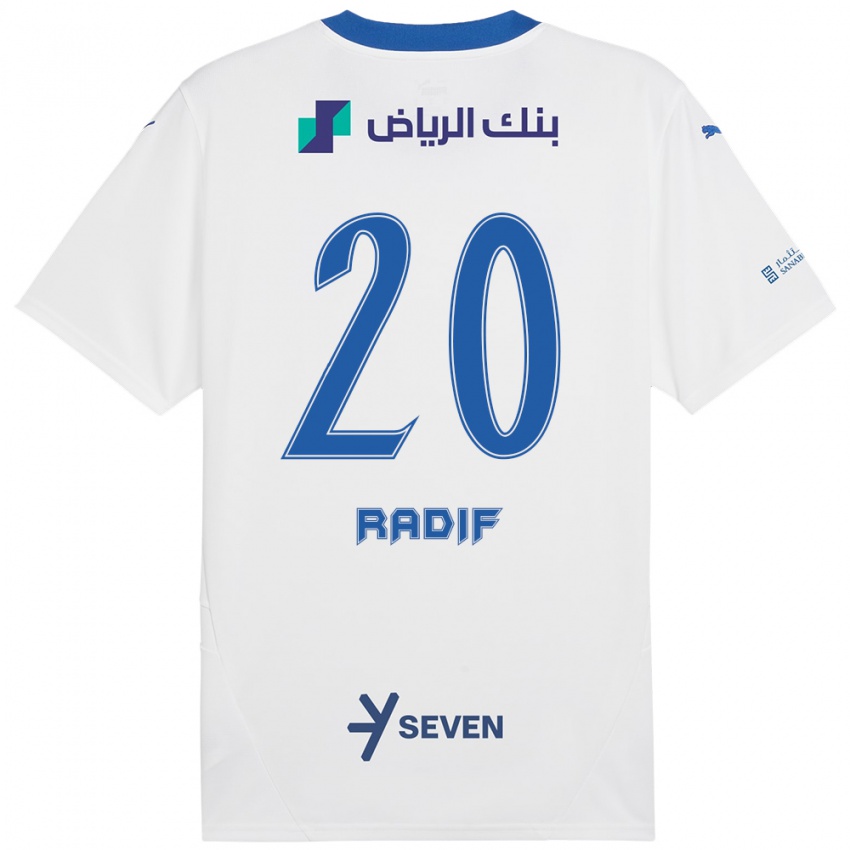 Børn Abdullah Radif #20 Hvid Blå Udebane Spillertrøjer 2024/25 Trøje T-Shirt