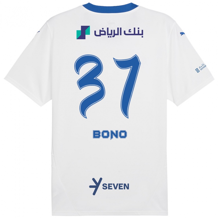 Børn Bono #37 Hvid Blå Udebane Spillertrøjer 2024/25 Trøje T-Shirt