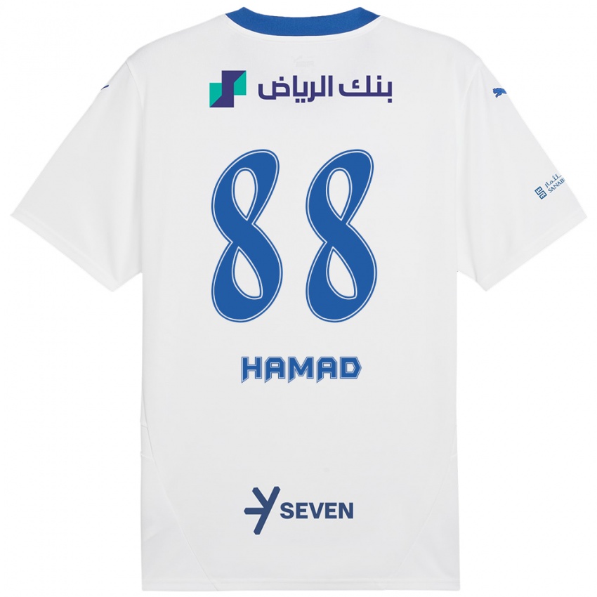 Børn Hamad Al-Yami #88 Hvid Blå Udebane Spillertrøjer 2024/25 Trøje T-Shirt