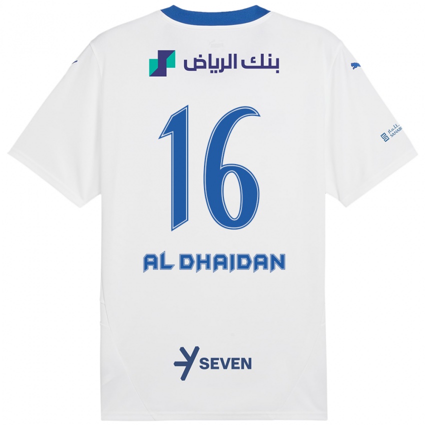 Børn Nadia Al-Dhaidan #16 Hvid Blå Udebane Spillertrøjer 2024/25 Trøje T-Shirt