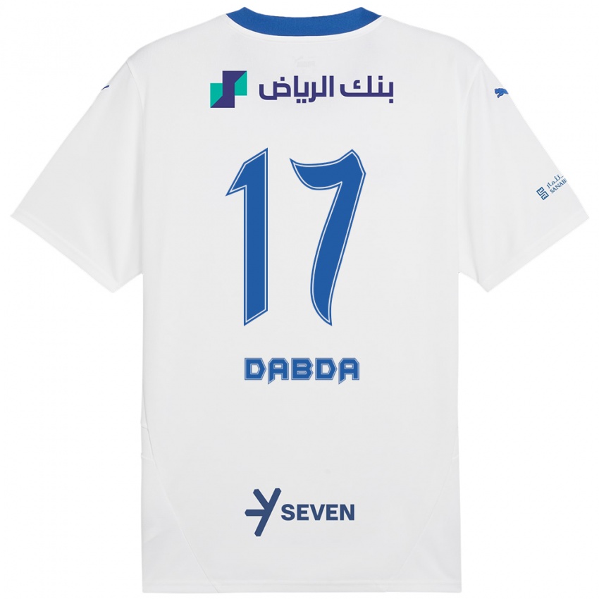 Børn Claudia Dabda #17 Hvid Blå Udebane Spillertrøjer 2024/25 Trøje T-Shirt