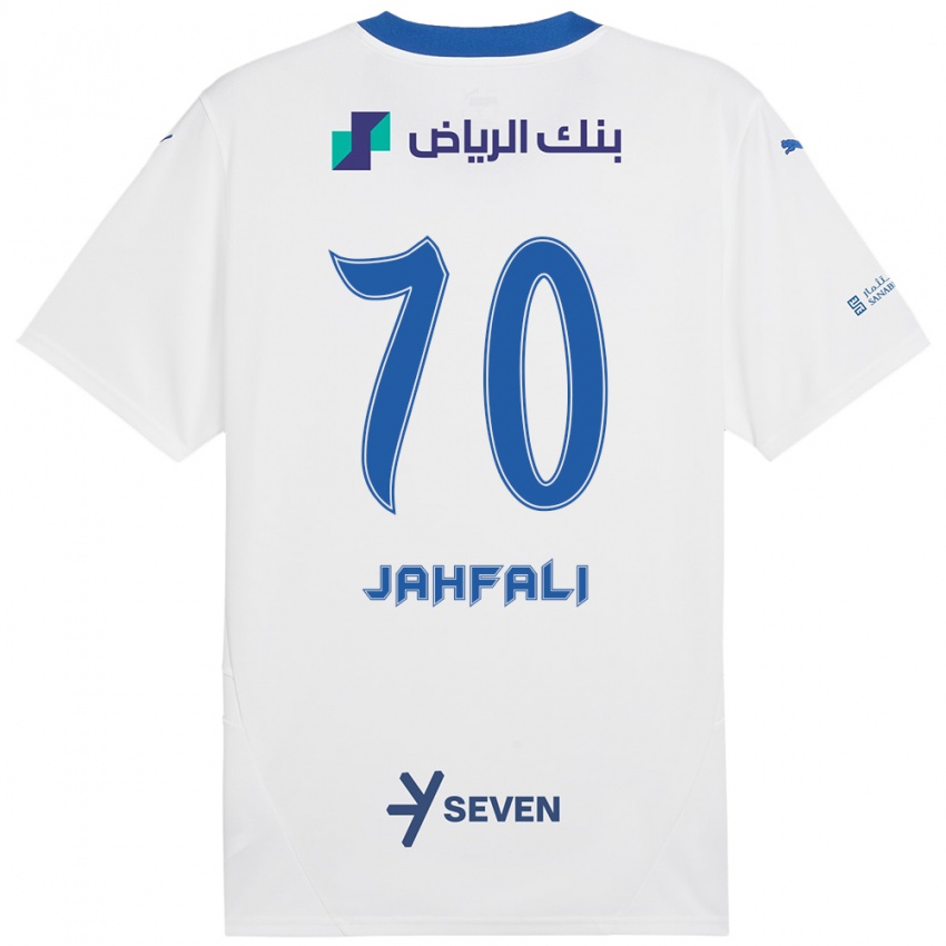 Børn Mohammed Jahfali #70 Hvid Blå Udebane Spillertrøjer 2024/25 Trøje T-Shirt