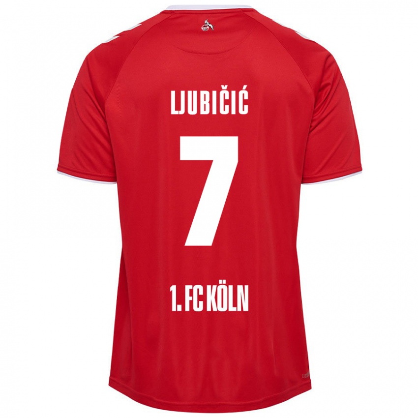 Børn Dejan Ljubicic #7 Rød Hvid Udebane Spillertrøjer 2024/25 Trøje T-Shirt