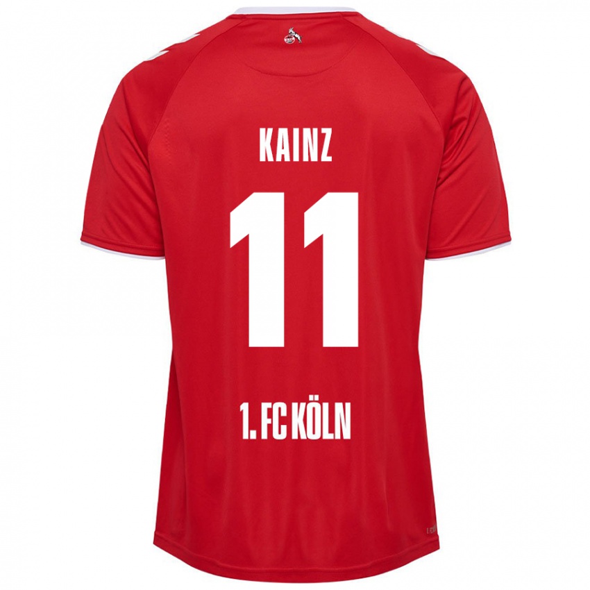 Børn Florian Kainz #11 Rød Hvid Udebane Spillertrøjer 2024/25 Trøje T-Shirt