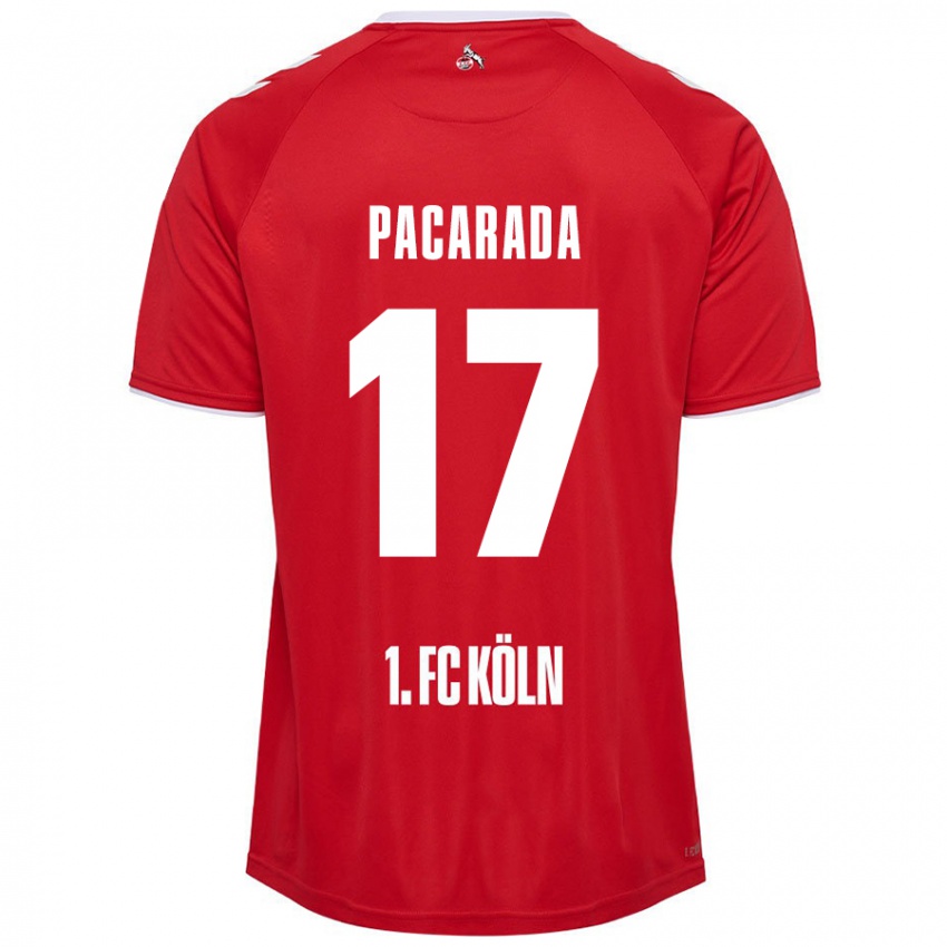 Børn Leart Paçarada #17 Rød Hvid Udebane Spillertrøjer 2024/25 Trøje T-Shirt