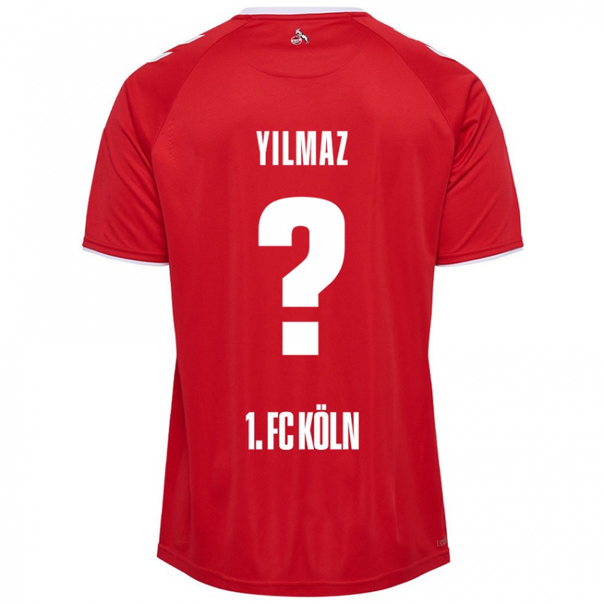 Børn Abdul-Malik Yilmaz #0 Rød Hvid Udebane Spillertrøjer 2024/25 Trøje T-Shirt