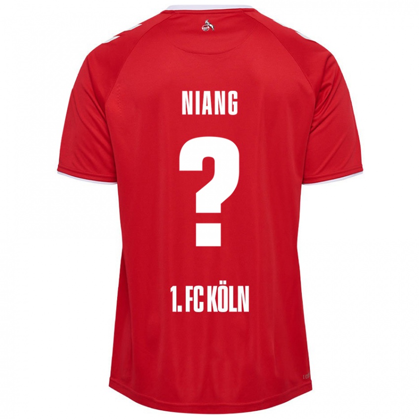 Børn Youssoupha Niang #0 Rød Hvid Udebane Spillertrøjer 2024/25 Trøje T-Shirt