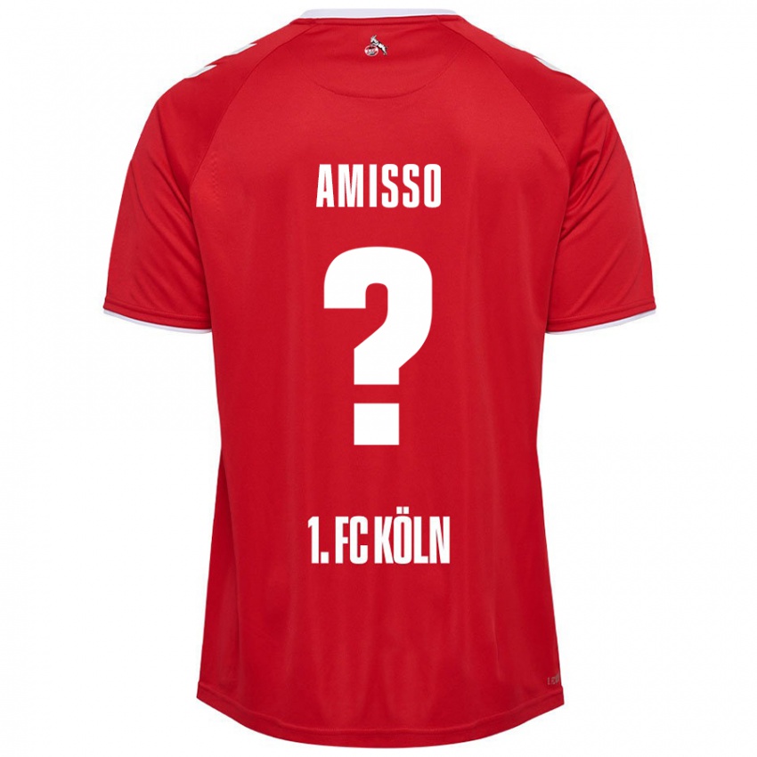 Børn Gabriel Amisso #0 Rød Hvid Udebane Spillertrøjer 2024/25 Trøje T-Shirt