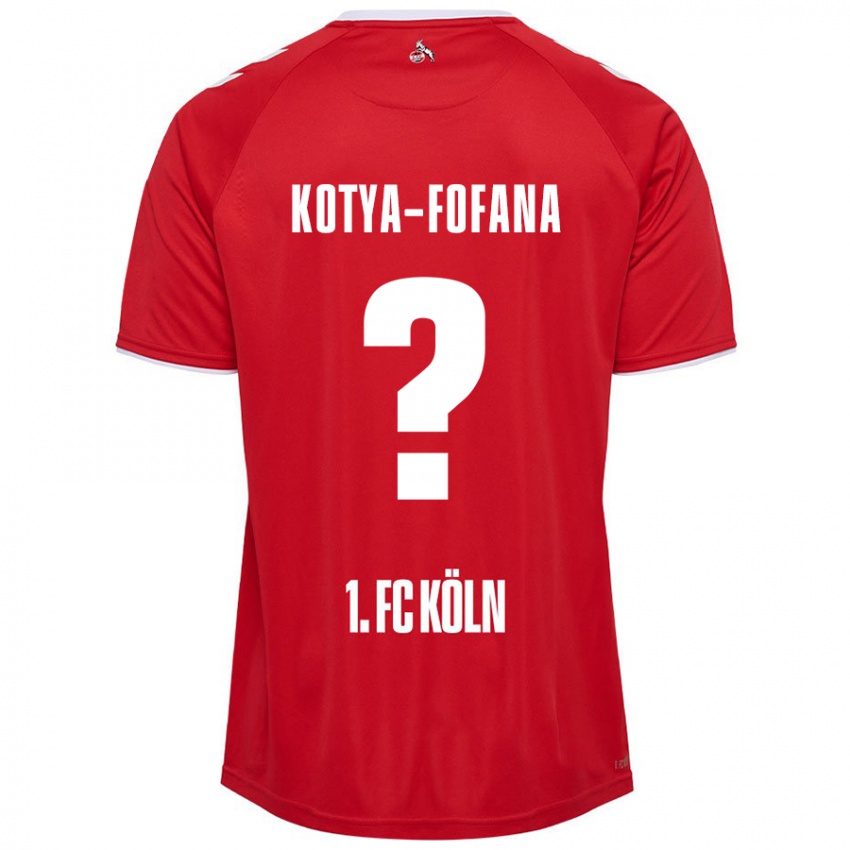 Børn Assad Kotya-Fofana #0 Rød Hvid Udebane Spillertrøjer 2024/25 Trøje T-Shirt