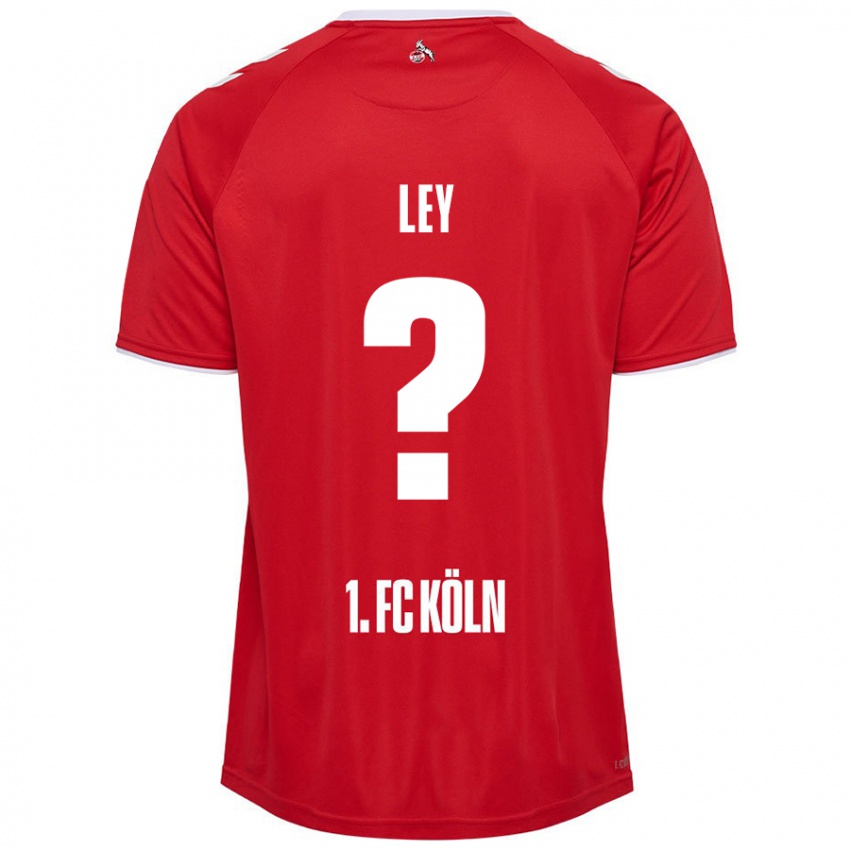 Børn Benjamin Ley #0 Rød Hvid Udebane Spillertrøjer 2024/25 Trøje T-Shirt