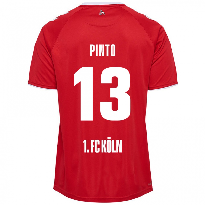 Børn João Pinto #13 Rød Hvid Udebane Spillertrøjer 2024/25 Trøje T-Shirt