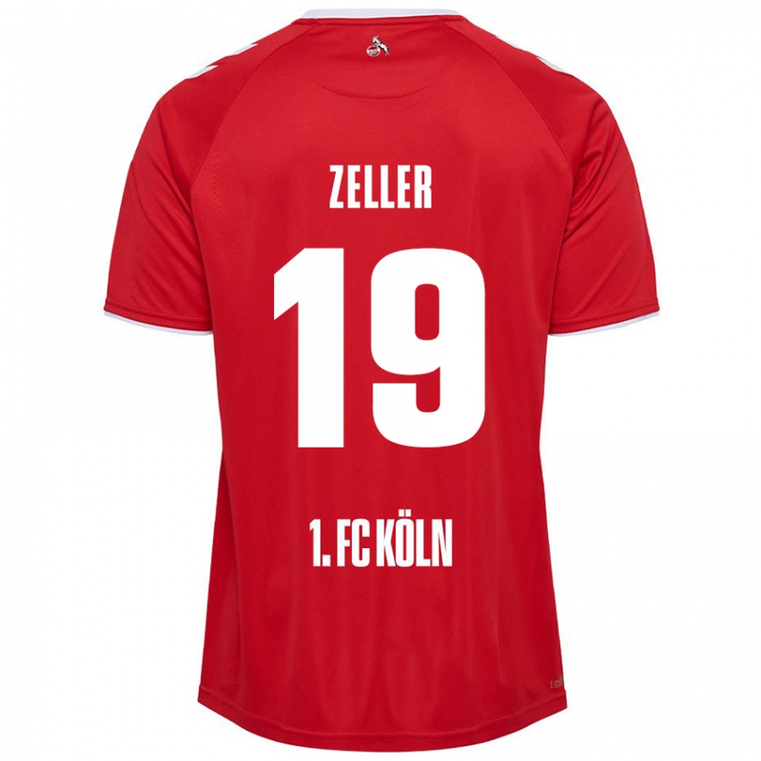 Børn Dóra Zeller #19 Rød Hvid Udebane Spillertrøjer 2024/25 Trøje T-Shirt