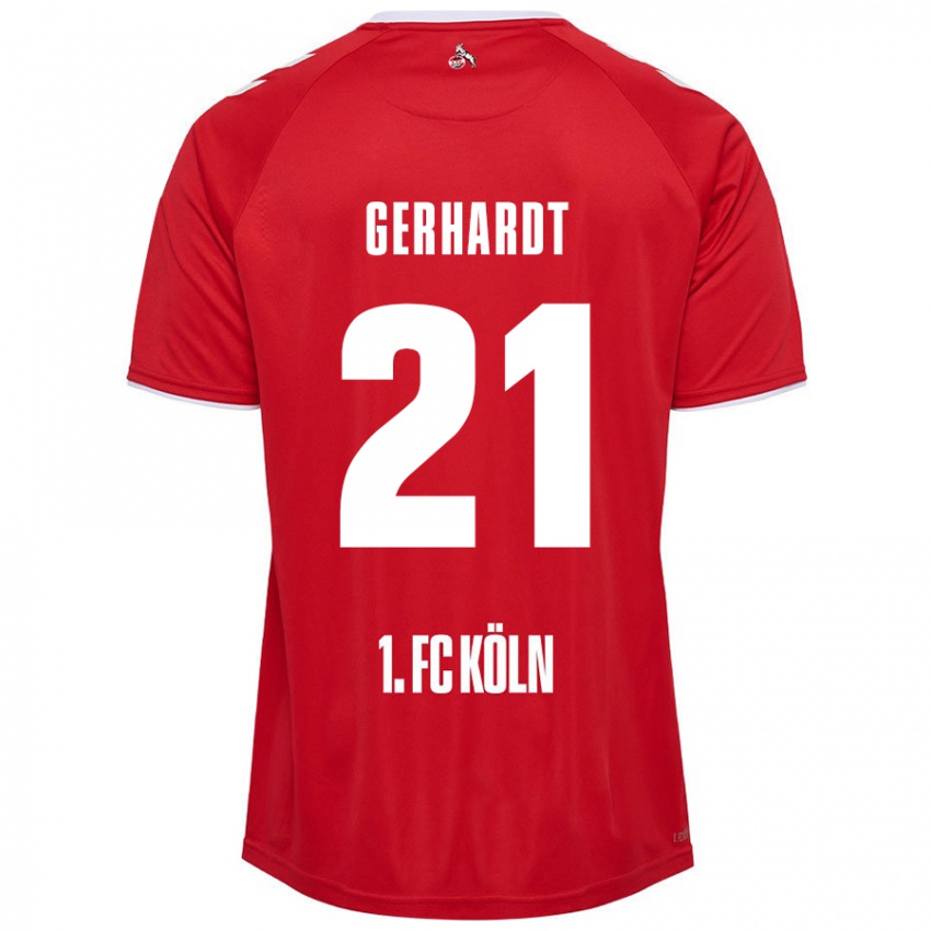 Børn Anna Gerhardt #21 Rød Hvid Udebane Spillertrøjer 2024/25 Trøje T-Shirt