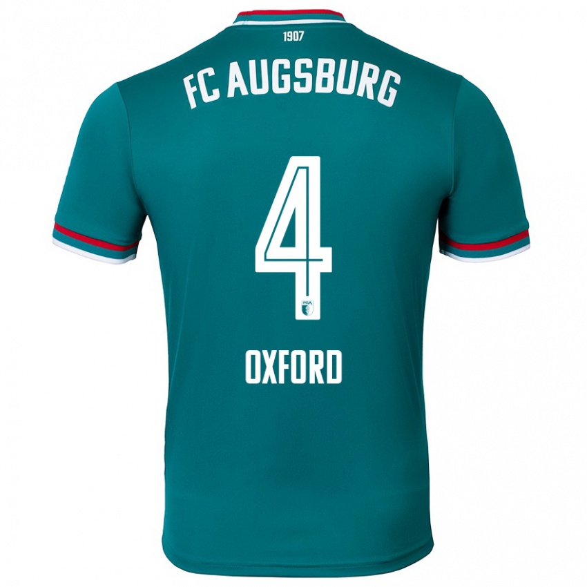 Børn Reece Oxford #4 Mørkegrøn Udebane Spillertrøjer 2024/25 Trøje T-Shirt