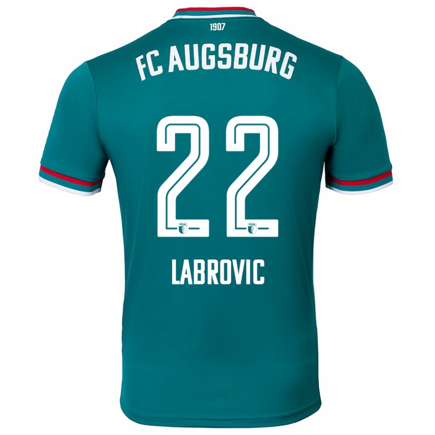 Børn Nediljko Labrovic #22 Mørkegrøn Udebane Spillertrøjer 2024/25 Trøje T-Shirt