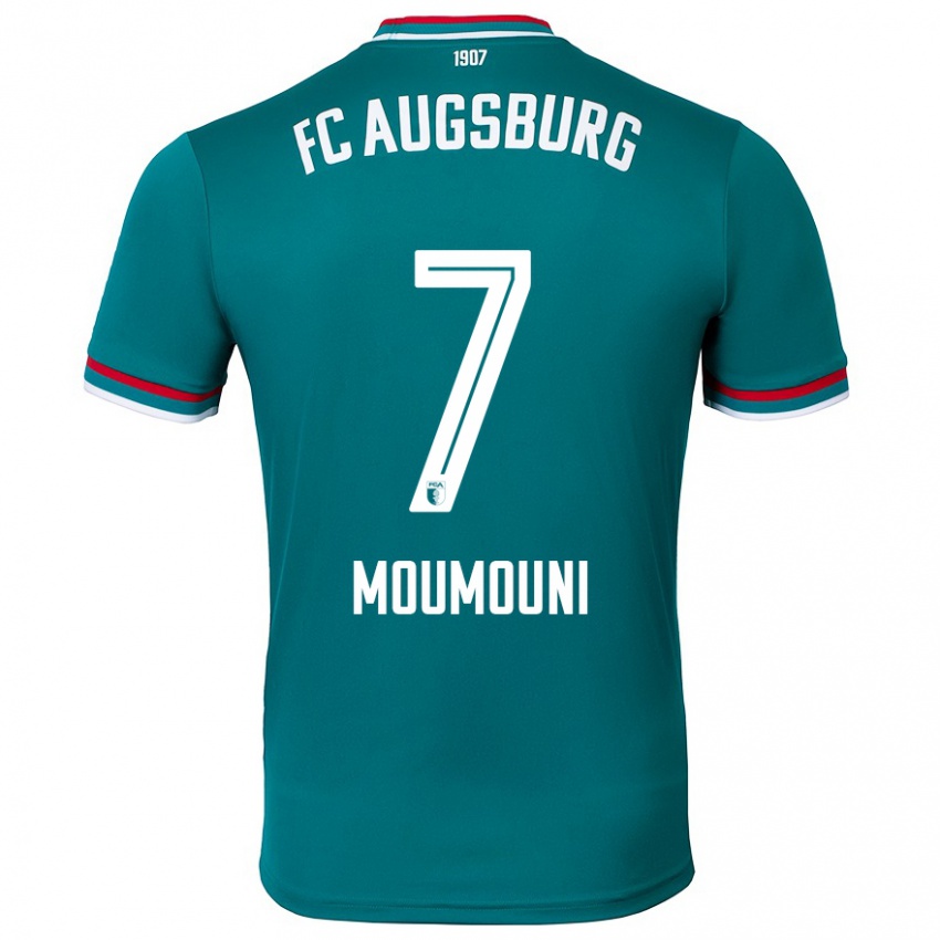 Børn Faris Moumouni #7 Mørkegrøn Udebane Spillertrøjer 2024/25 Trøje T-Shirt