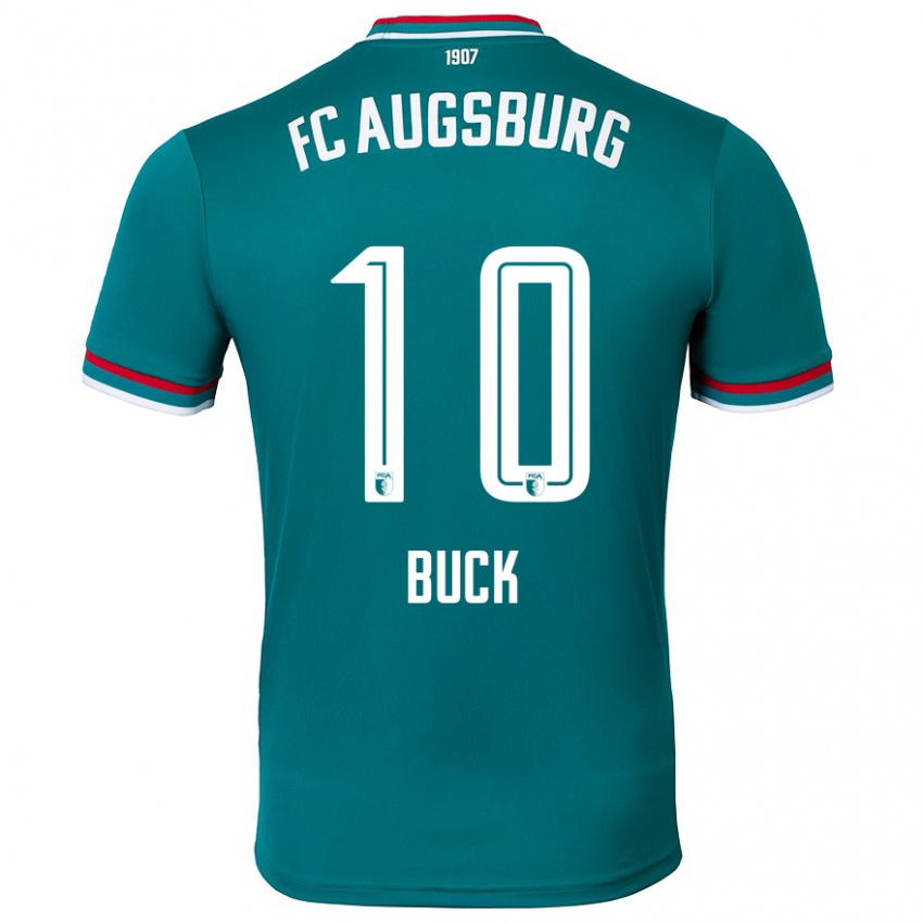 Børn Dustin Buck #10 Mørkegrøn Udebane Spillertrøjer 2024/25 Trøje T-Shirt