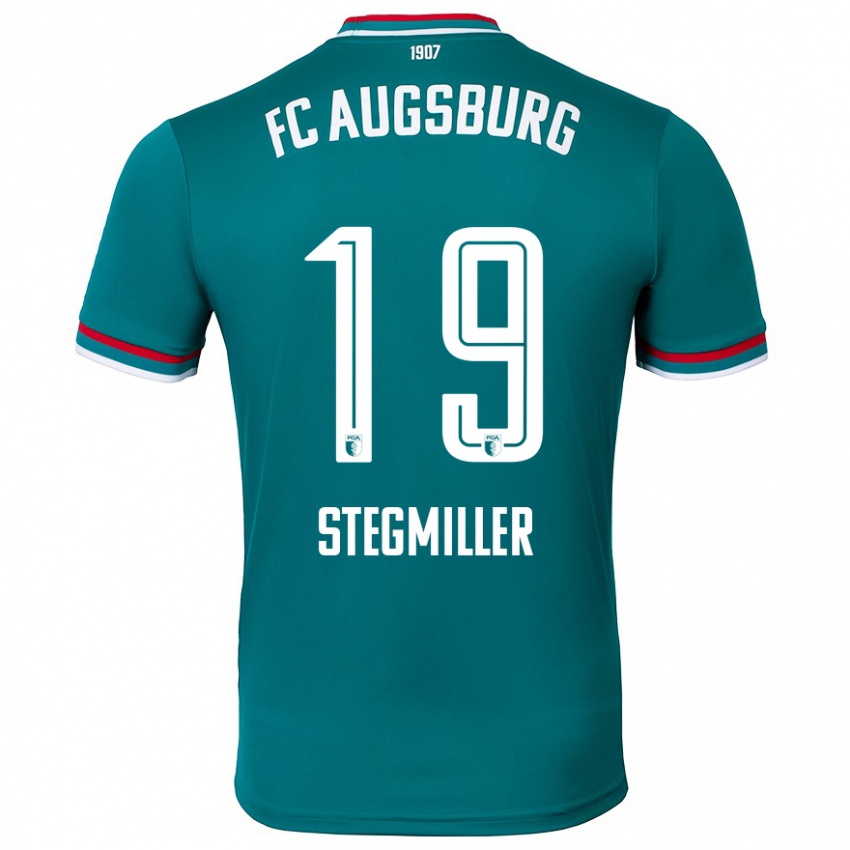 Børn Louis Stegmiller #19 Mørkegrøn Udebane Spillertrøjer 2024/25 Trøje T-Shirt