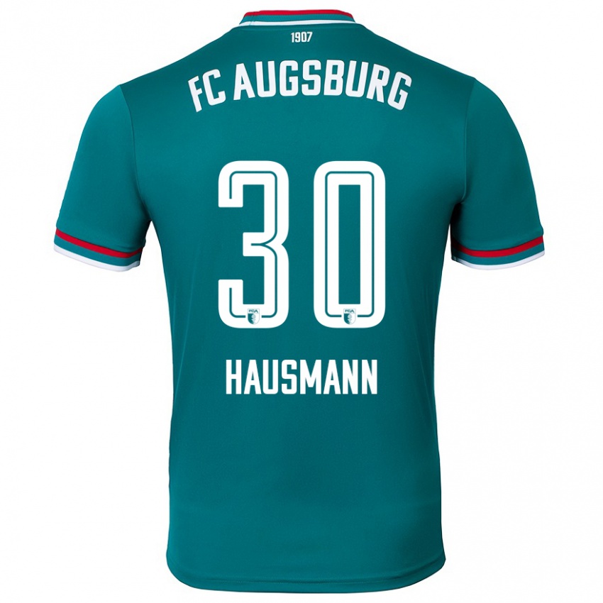 Børn Daniel Hausmann #30 Mørkegrøn Udebane Spillertrøjer 2024/25 Trøje T-Shirt