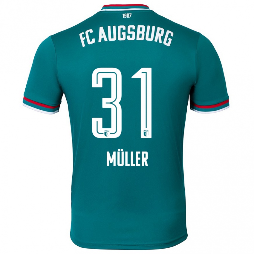 Børn Noah Müller #31 Mørkegrøn Udebane Spillertrøjer 2024/25 Trøje T-Shirt