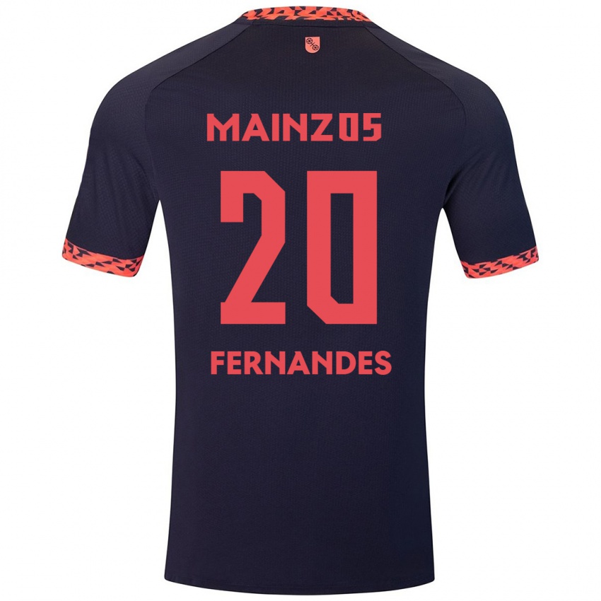 Børn Edimilson Fernandes #20 Blå Koralrød Udebane Spillertrøjer 2024/25 Trøje T-Shirt