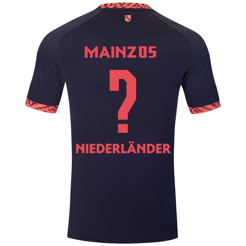 Børn Lennart Niederländer #0 Blå Koralrød Udebane Spillertrøjer 2024/25 Trøje T-Shirt