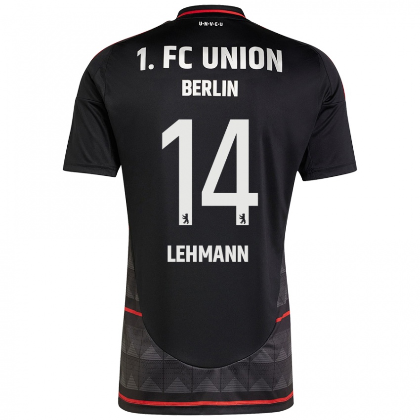 Børn Noah Lehmann #14 Sort Udebane Spillertrøjer 2024/25 Trøje T-Shirt