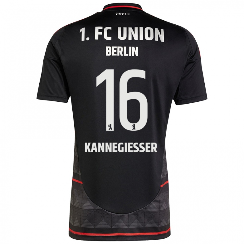 Børn Tom Kannegießer #16 Sort Udebane Spillertrøjer 2024/25 Trøje T-Shirt