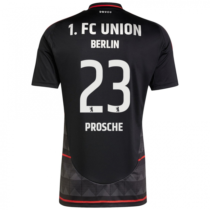 Børn Leon Prosche #23 Sort Udebane Spillertrøjer 2024/25 Trøje T-Shirt